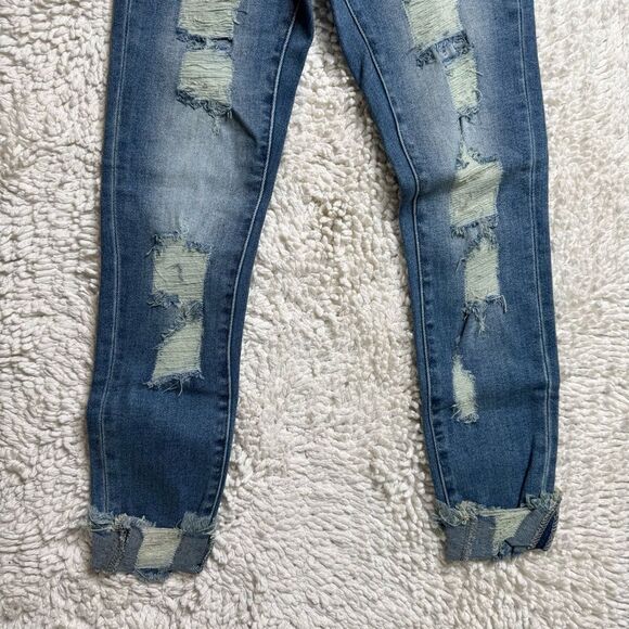 Distressed Blue Jeans for Women - Picture 3 of 6